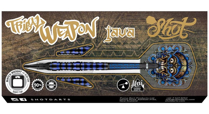 Shot! Tribal Weapon Java Soft Tip Dart Set