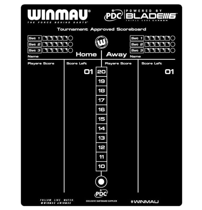 Winmau Dry Wipe Scoreboard