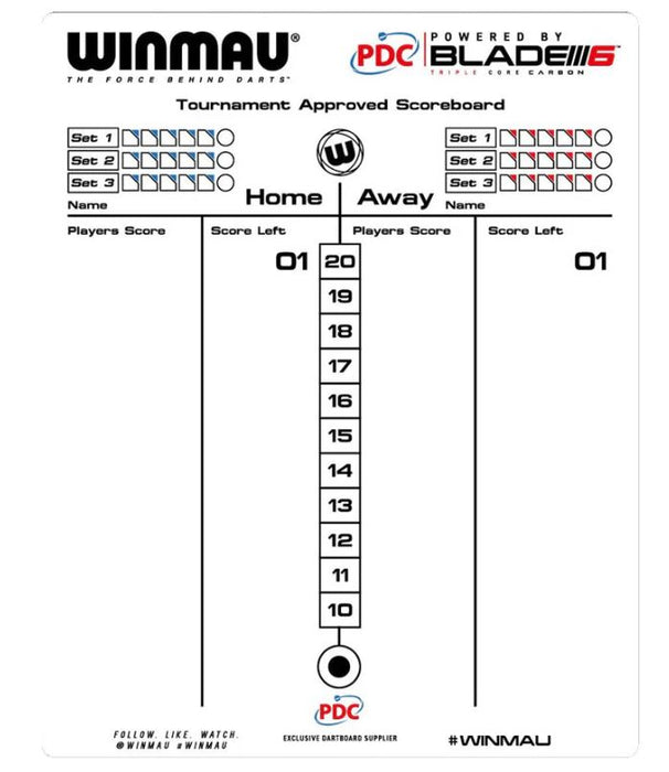 Winmau Dry Wipe Scoreboard